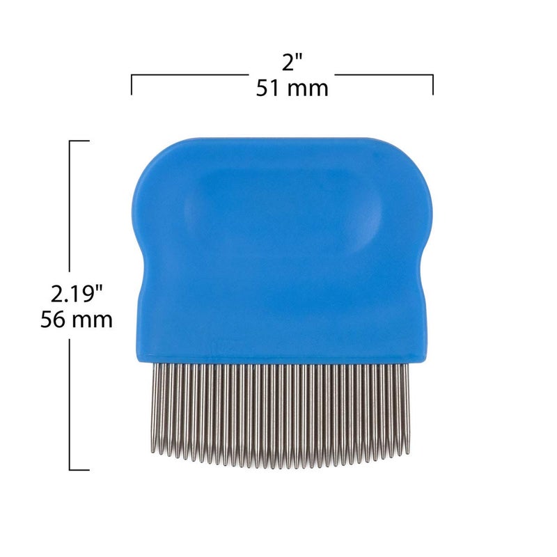 Acu-Life Lice & Nit Comb for Kids & Adults, Stainless Steel Teeth for Easy Lice & Egg Removal, Gentle Hair Care for Baby, Toddler & Family, Durable, Travel-Friendly Design, Blue - Image 2
